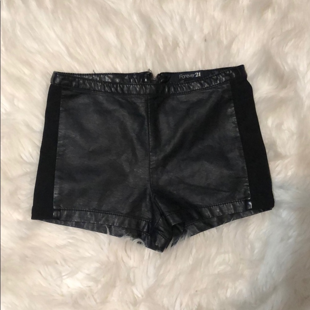 Faux Leather Shorts